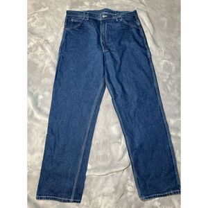 Vintage NWT Key Denim‎ 5-Pocket Indigo Men's Jeans 34x30- Irregular? (37-14)